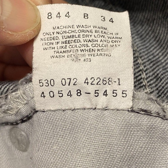 Vintage 90s Levis Relaxed Fit Jeans Men 42x29 Gray Straight Leg Made USA - Picture 6 of 13